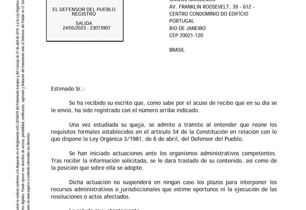 Defensoria do Povo da Espanha - aceita pedido de entidades brasileiras que, pedem ação contra o governo e La Liga por racismo estrutural, diante dos recorrentes insultos contra Vini Jr.