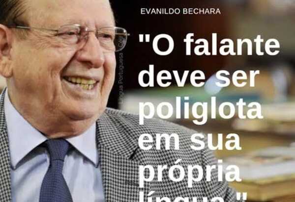 Hoje partiu um dos maiores brasileiros que tivemos, Evanildo Bechara