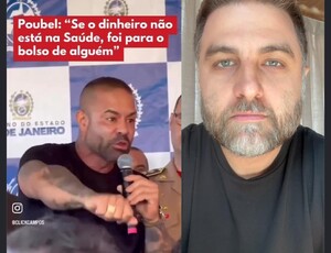 Wladimir Garotinho acusa Bacellar de bloquear repasses estaduais para hospitais municipais, enquanto deputado Poubel defende Bacellar e afirma que 'o dinheiro chegou, mas não está na saúde, foi para o bolso de alguém'