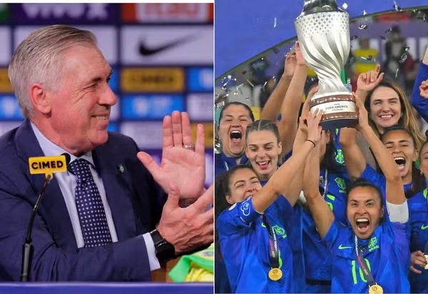 Ancelotti parabeniza seleção feminina por título heroico da Copa América