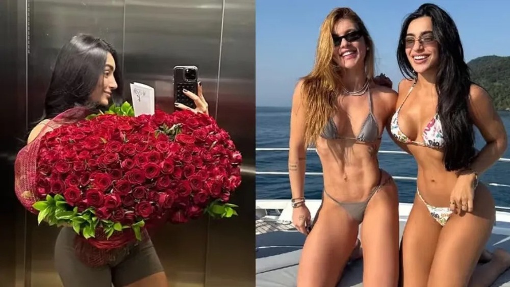 Apontada como affair de Virginia, Duda Freire recebe buquê de flores