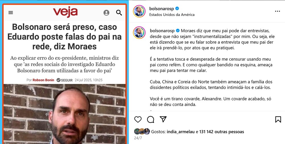 Moraes diz que Bolsonaro ignora e desrespeita o Supremo