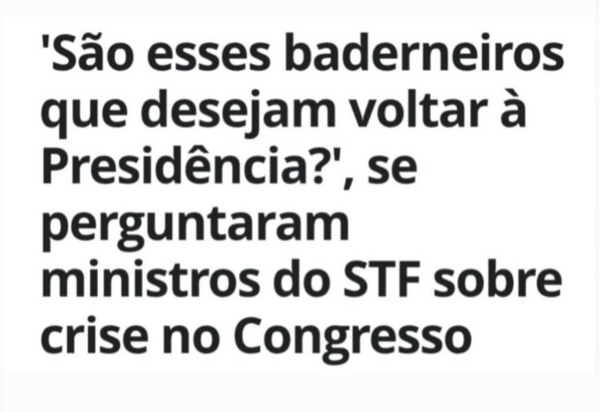 STF manda recado à oposição escancarando lado político