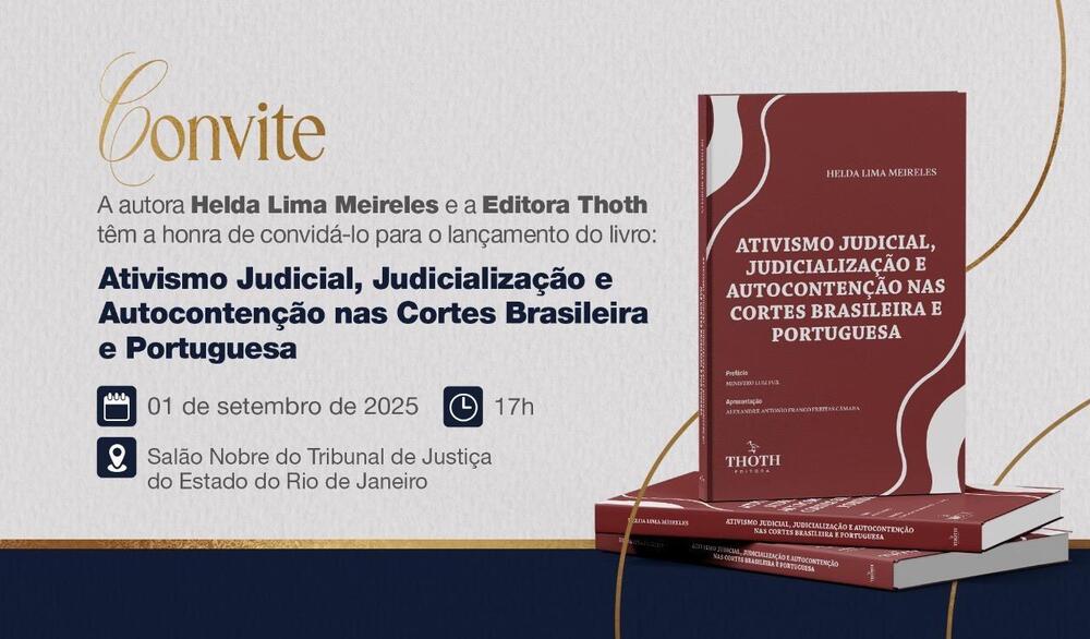 Lançamento de livro discute ativismo judicial no Brasil e em Portugal