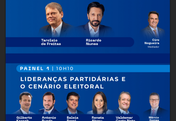 Esfera Brasil reúne Michel Temer, Gilmar Mendes, Tarcísio de Freitas, Roberto Campos Neto, André Esteves, Alexandre Silveira e Gilberto Kassab em seminário em São Paulo