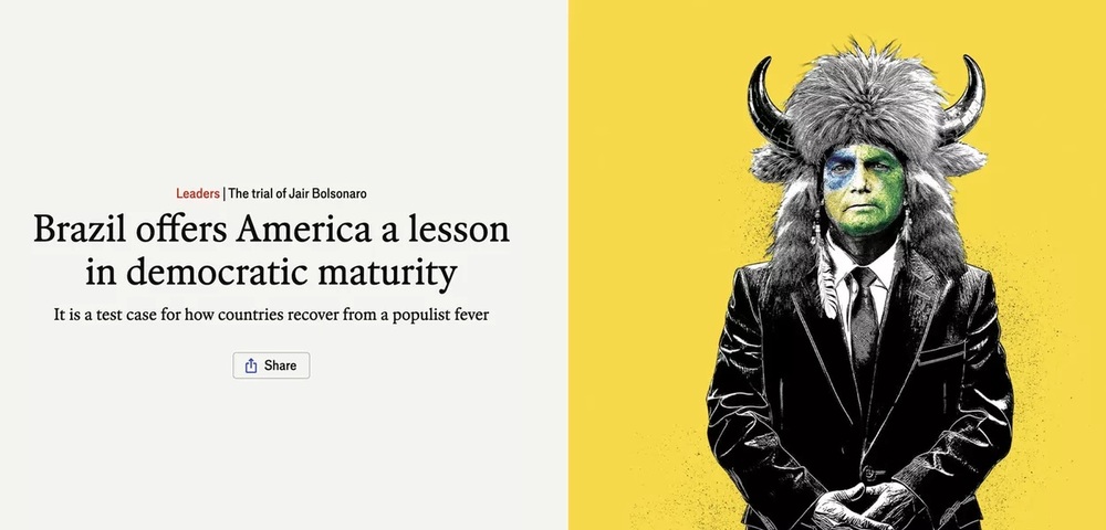 É uma lição da democracia: o julgamento de Bolsonaro, diz a revista The Economist