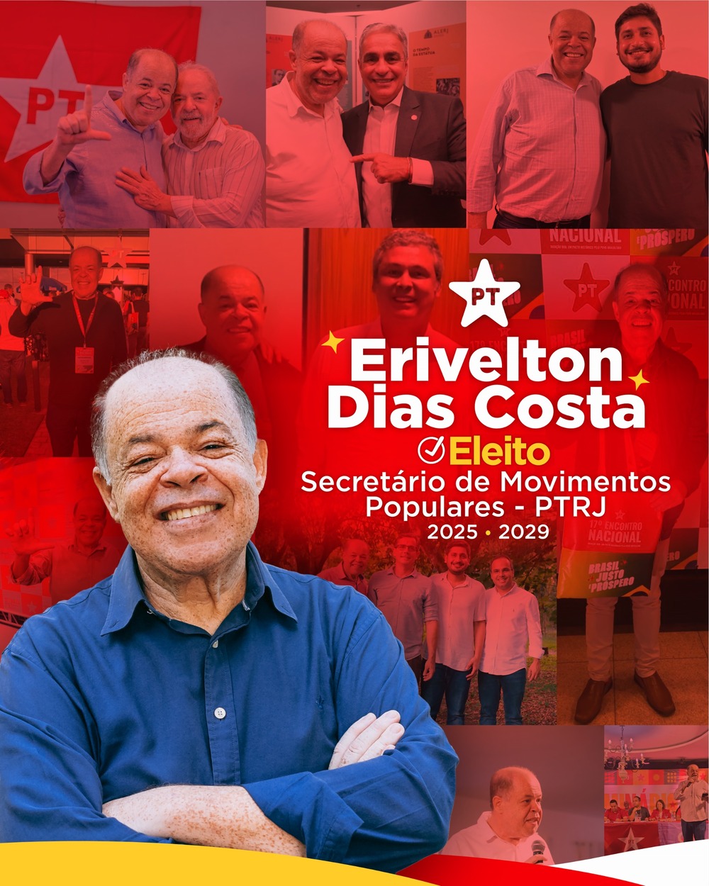 Erivelton Dias Costa é eleito Secretário de Movimentos Populares do PT/RJ representando Paracambi