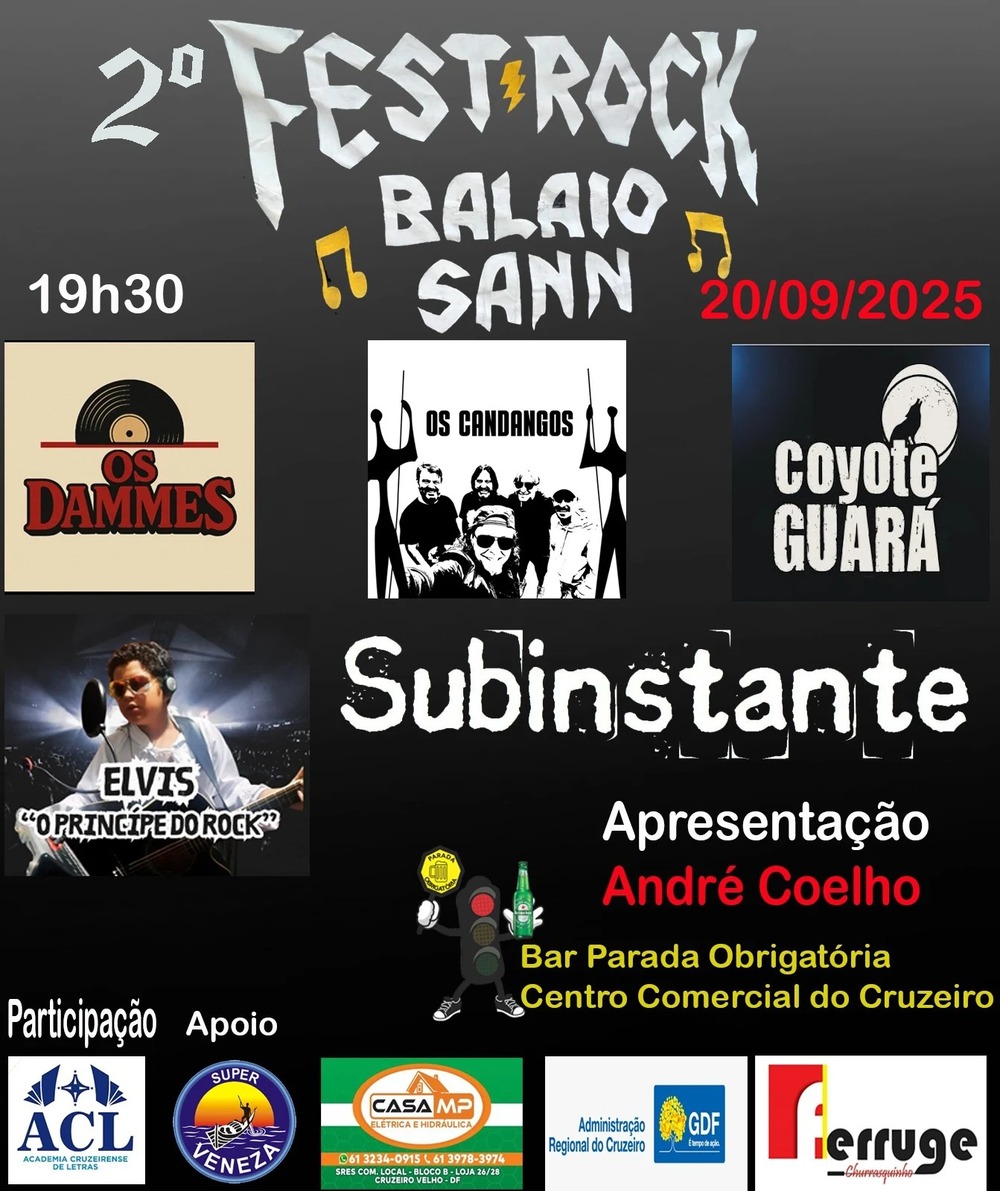 Fest Rock Balaio Sann retorna ao Cruzeiro com homenagem emocionante ao maestro da cena local