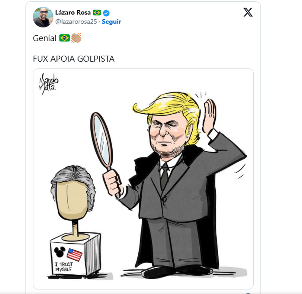 Voto de Fux no julgamento do golpe rende enxurrada de memes nas redes sociais