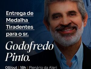 Deputada Verônica Lima entrega medalha a defensor da educação e cultura de Niterói Ex-prefeito Godofredo