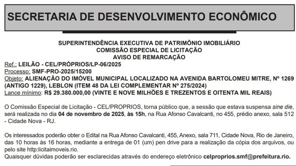 Guarda Municipal do Rio gasta R$ 2,4 milhões em aluguel sem licitação enquanto Prefeitura leiloa patrimônio público