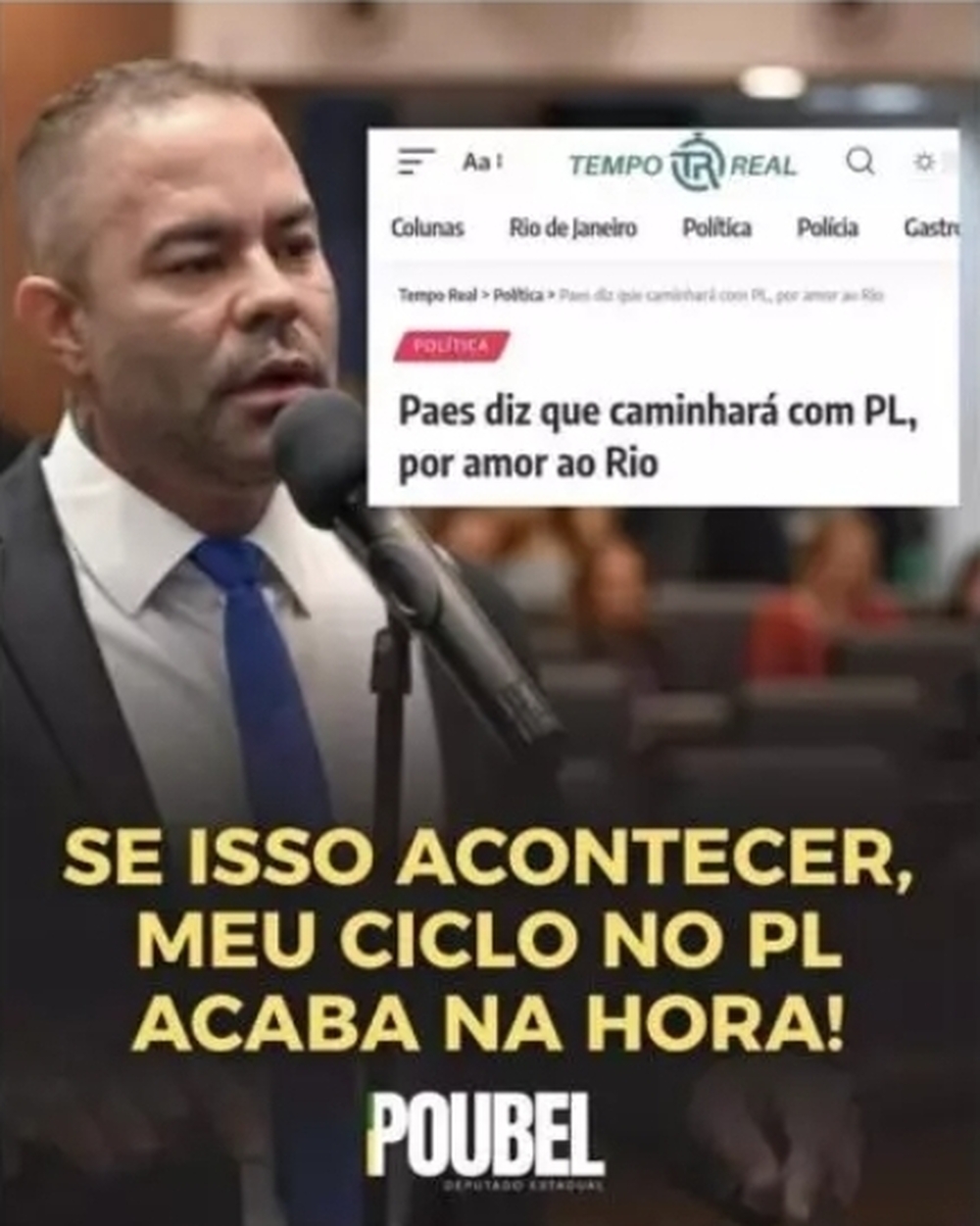 Deputado do PL dá ultimato ao partido sobre candidatura de Eduardo Paes