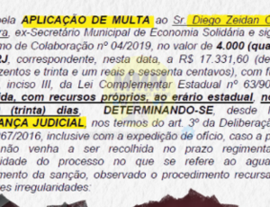 ESCÂNDALO EM MARICÁ: TCE-RJ declara ILEGAL contrato de R$ 8,5 milhões da Moeda Mumbuca e Multa Ex-secretário Diego Zeidan em R$ 17 mil