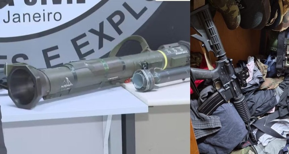 Bazuca e fuzis são apreendidos no Rio em ação contra tráfico interestadual de armas