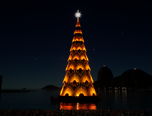 Dia 30 de novembro  - Inauguração do Natal do Rio  na Enseada de Botafogo - Show da Orquestra do Samba com Pretinho da Serrinha e participação especial de Belo e Rachell Luz