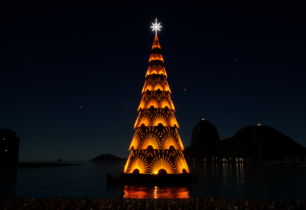 Dia 30 de novembro  - Inauguração do Natal do Rio  na Enseada de Botafogo - Show da Orquestra do Samba com Pretinho da Serrinha e participação especial de Belo e Rachell Luz