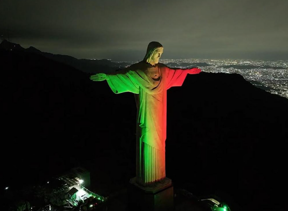 Hoje: Cristo Redentor recebe as cores italianas em homenagem aos 75 anos da CCIE