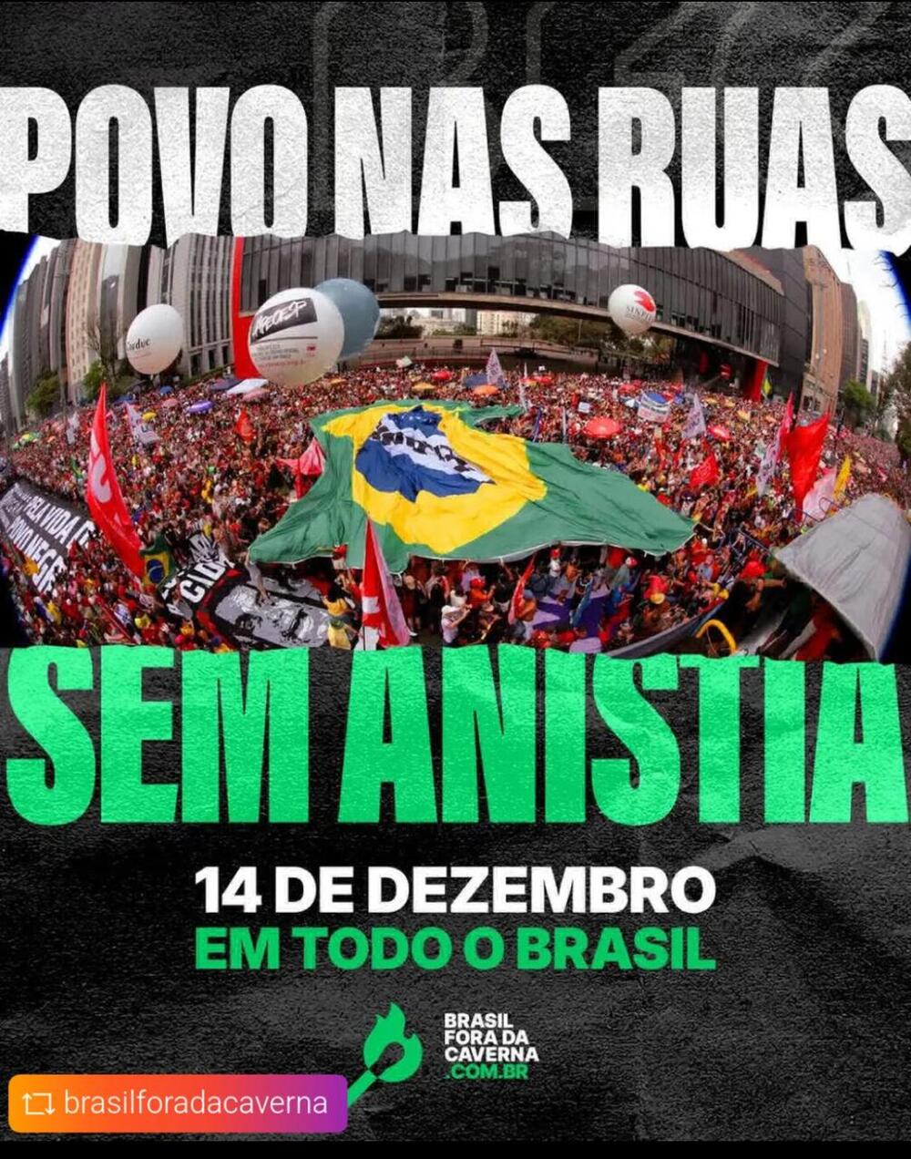 Domingo tem ato em todo o Brasil convocado pelo PT contra a anistia