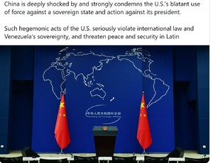 China afirma que ataque dos EUA à Venezuela ameaça a paz na América Latina