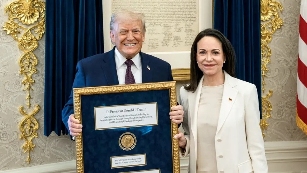 Após encontro com Trump, María Corina afirma que será presidente da Venezuela 'na hora certa'