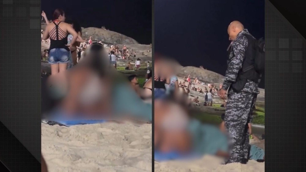 Vídeo: casal é abordado pela PM após “saliência” na praia do Arpoador