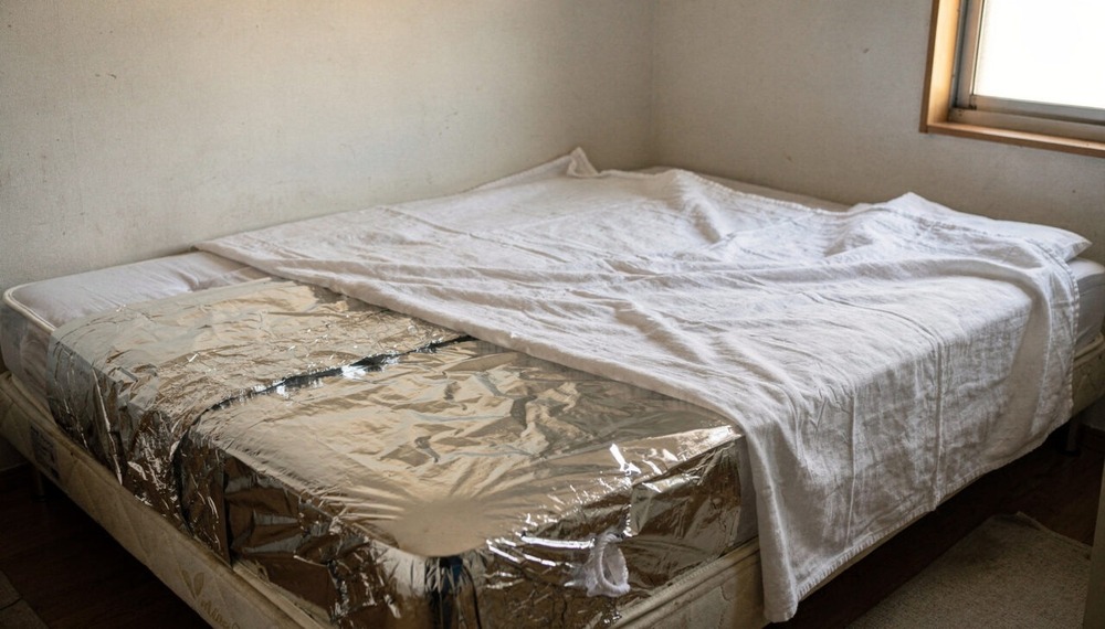 Coloque papel alumínio no colchão: na manhã seguinte, você vai se agradecer.