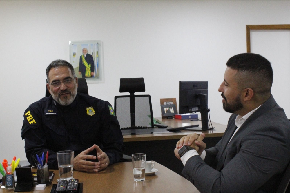 Yuri Moura articula reforço na segurança da BR-040 em reunião com diretor-geral da PRF