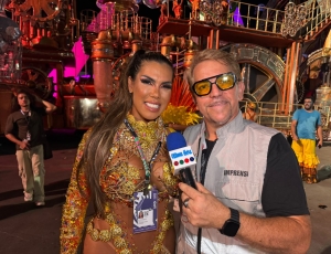 Musa da escola, Taty Sindel celebra desfile da Acadêmicos de Niterói e anuncia entrada na política após homenagem a Lula