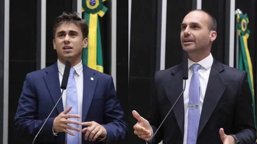 Após críticas, Nikolas nega amnésia e diz que Eduardo Bolsonaro ‘não está bem’