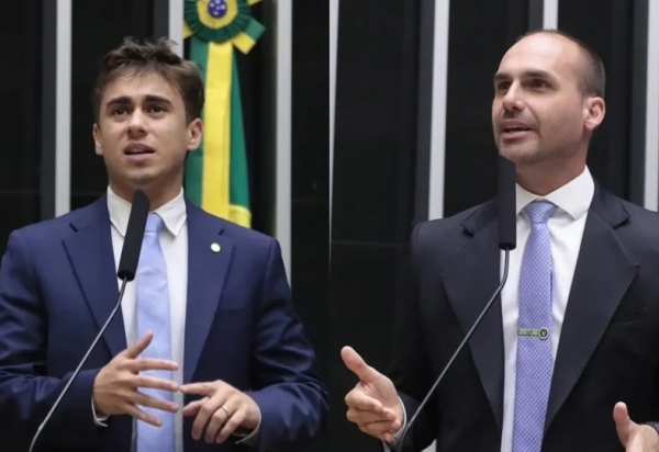 Após críticas, Nikolas nega amnésia e diz que Eduardo Bolsonaro ‘não está bem’