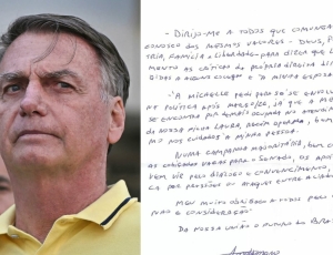 Carta: Bolsonaro lamenta críticas da direita a Michelle e pede união