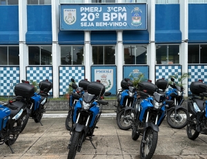 Batalhão da PM recebe motos e coletes balísticos para melhorar policiamento na Baixada Fluminense