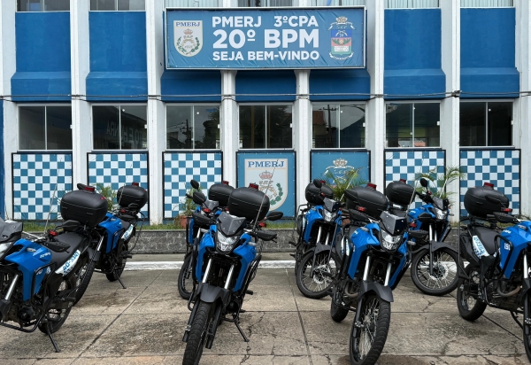 Batalhão da PM recebe motos e coletes balísticos para melhorar policiamento na Baixada Fluminense