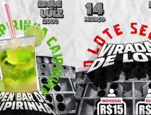 Baile do Luiz 2000 acontece no dia 14 de março e já esgotou o primeiro lote