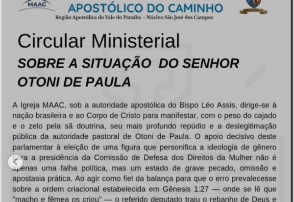 Liberdade parlamentar em xeque: Caso Otoni de Paula expõe tensão entre autonomia parlamentar e controle religioso