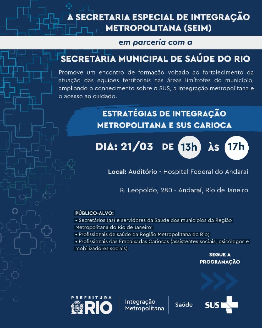 SEIM promove capacitação estratégica gratuita para profissionais de saúde da Região Metropolitana