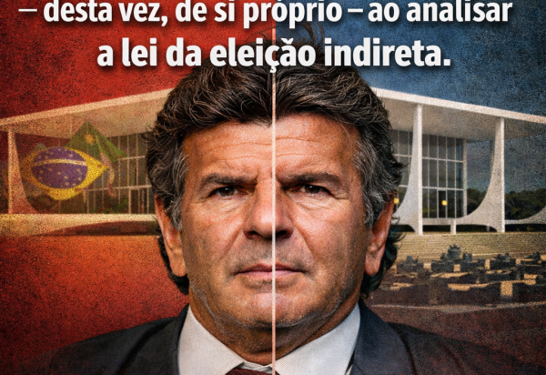 Assim como no julgamento do golpe, Luiz Fux volta a divergir frontalmente — desta vez, de si próprio — ao analisar a lei da eleição indireta
