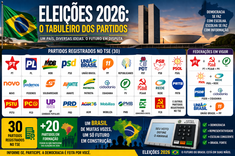 Posicionamento ideológico dos partidos: guia para entender alianças, coligações e votações no Congresso Nacional