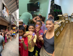 Ação social na Rocinha promoveu neste domingo doações de agasalhos em conjunto com projeto chinês de desenvolvimento