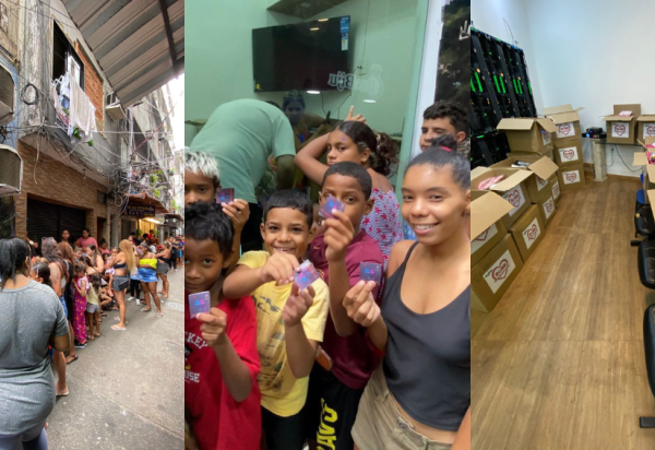 Ação social na Rocinha promoveu neste domingo doações de agasalhos em conjunto com projeto chinês de desenvolvimento