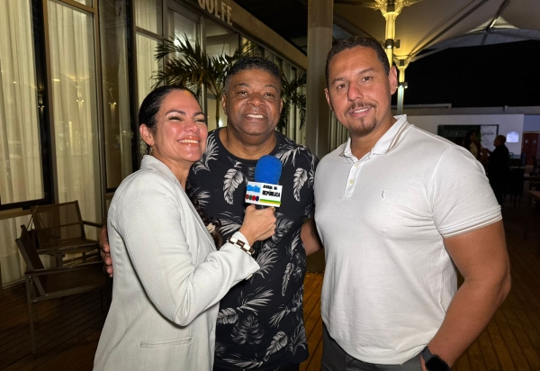 Andreia Gasparetti e Thiago Lima anunciam colaboração inédita entre rádio e turismo marítimo durante Brasil Open de Golfe