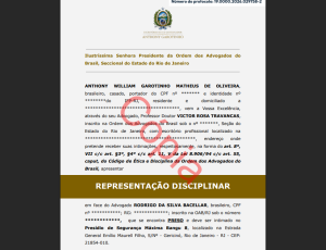 Ex-governador Anthony Garotinho protocola representações disciplinares na OAB contra dois advogados envolvidos em esquemas de corrupção