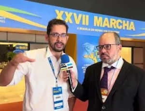 Filipe Carielo, prefeito de Carmo do Rio Claro, expõe na XXVII Marcha dos Prefeitos como municípios bancam políticas federais e perdem arrecadação com isenções de impostos