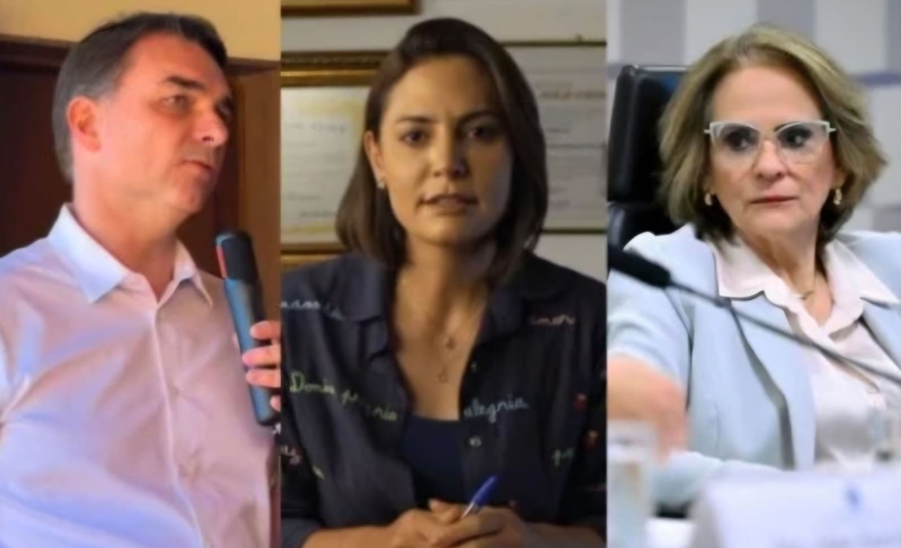 Michelle, Damares e Tereza Cristina esvaziam evento de Flávio Bolsonaro