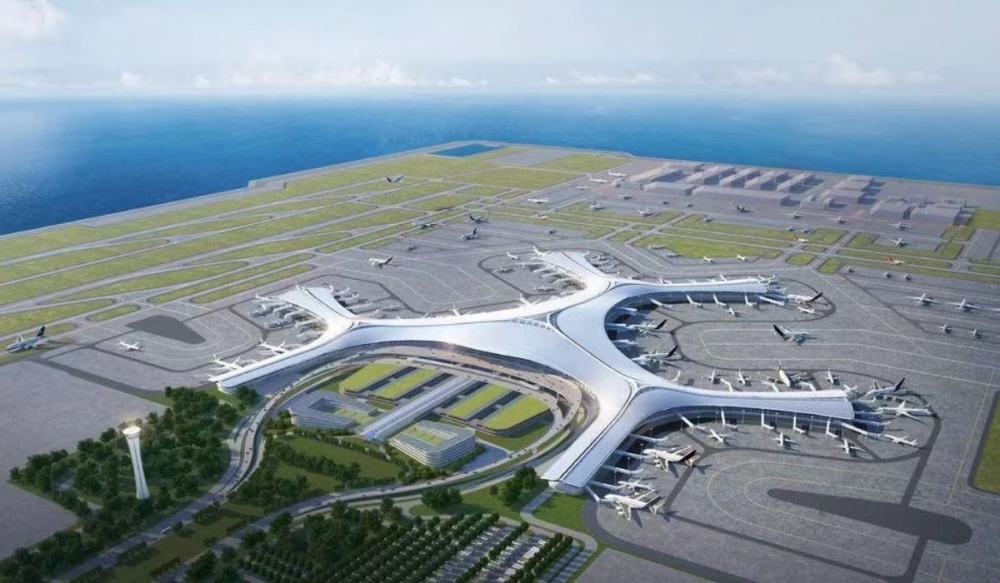 China desafia a engenharia com aeroporto de R$ 26 bilhões construído sobre o mar: 4 pistas, ilha artificial de 20 km² e capacidade para 80 milhões de passageiros