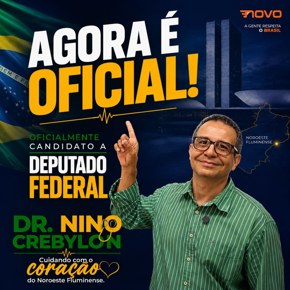 Partido Novo aposta em Dr. Nino para ampliar bancada e garantir cadeira no Noroeste
