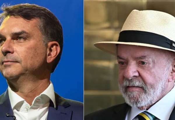 No 1º turno, Lula tem 41% e Flávio Bolsonaro tem 37%, em empate técnico, aponta BTG/Nexus