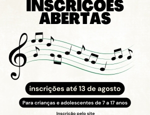 Escola de Música Santa Cecília abre inscrições para Curso de Formação Musical com bolsas de estudo
