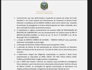 Advogado de Garotinho volta ao ataque — Travancas entra com ações para impugnar candidaturas de Canella e Rueda.