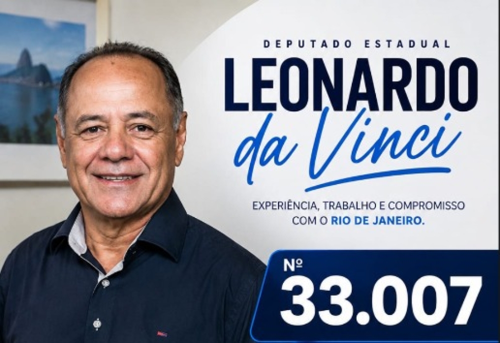 Leonardo da Vinci oficializa candidatura a deputado estadual pelo PMN e propõe um Rio mais justo, seguro e com oportunidades para todos